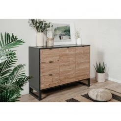 Loftscape Buffet Mid West - Imitation bambou / Anthracite -Commodes Soldes 1000344599 220407 021 MOOD DETAILS P000000001000344599 mood