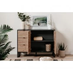 Loftscape Buffet Mid West - Imitation bambou / Anthracite -Commodes Soldes 1000344599 220407 022 MOOD DETAILS P000000001000344599 mood