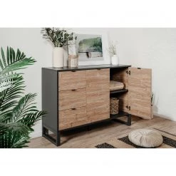 Loftscape Buffet Mid West - Imitation bambou / Anthracite -Commodes Soldes 1000344599 220407 023 MOOD DETAILS P000000001000344599 mood