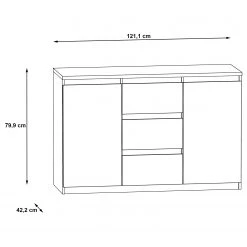 Loftscape Buffet Optima - Blanc mat 6 Loftscape Buffet Optima - Blanc mat -Commodes Soldes 1000348092 220603 500 SKETCH DETAILS P000000001000348092 sketch