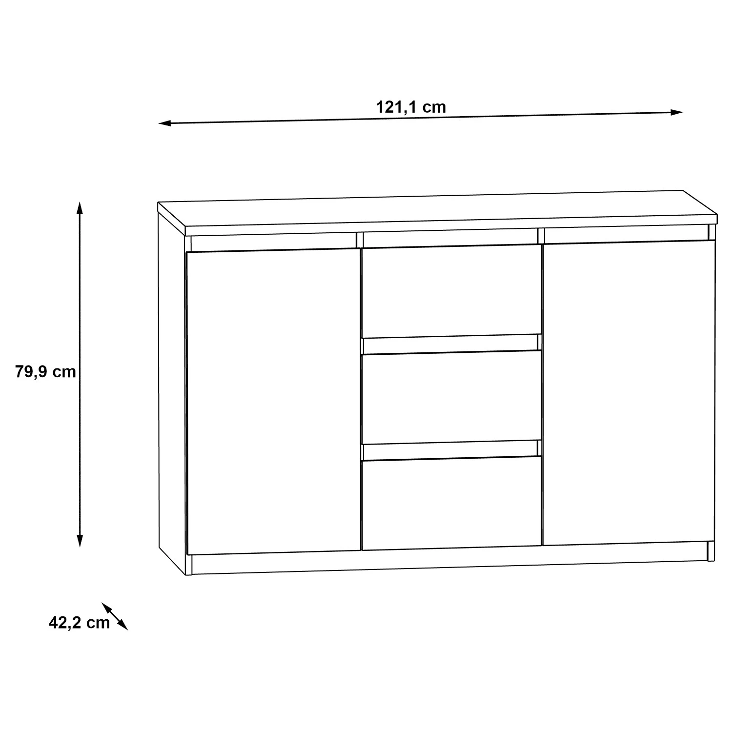 Loftscape Buffet Optima - Blanc mat 3 Loftscape Buffet Optima - Blanc mat – Image 3