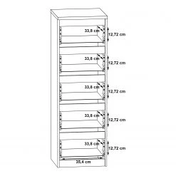 Loftscape Commode haute Optima - Blanc mat -Commodes Soldes 1000348094 220603 501 SKETCH DETAILS P000000001000348094 sketch
