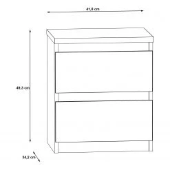 Loftscape Commode Optima I - Blanc mat -Commodes Soldes 1000348096 220603 500 SKETCH DETAILS P000000001000348096 sketch