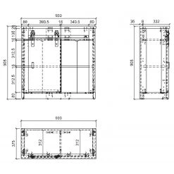 Ridgevalley Buffet Shutter I - Imitation chêne -Commodes Soldes 1000348699 220505 501 SKETCH DETAILS P000000001000348699 sketch