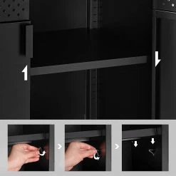 Red Living Buffet Ferris Wheel - Métal - Marron / Noir -Commodes Soldes 1000353415 220601 032 DETAILS P000000001000353415