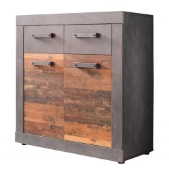 Trendteam Buffet Indy I - Imitation bois recyclé / Anthracite