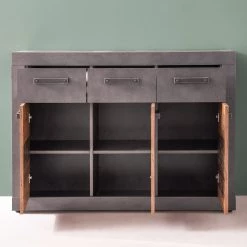 Trendteam Buffet Indy II - Imitation bois recyclé / Anthracite -Commodes Soldes 1000353496 220520 022 MOOD DETAILS P000000001000353496 mood