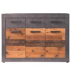 Trendteam Buffet Indy II - Imitation bois recyclé / Anthracite -Commodes Soldes 1000353496 220520 030 DETAILS P000000001000353496