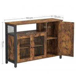 Red Living Buffet Toulouse II - Marron / Noir 15 Red Living Buffet Toulouse II - Marron / Noir -Commodes Soldes 1000355221 220601 500 SKETCH DETAILS P000000001000355221 sketch