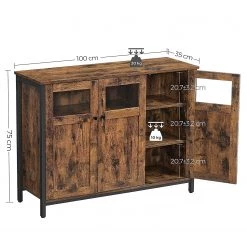 Red Living Buffet Toulouse III - Marron / Noir -Commodes Soldes 1000355225 220601 500 SKETCH DETAILS P000000001000355225 sketch