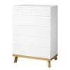 Norrwood Commode Skön - Blanc / Imitation chêne