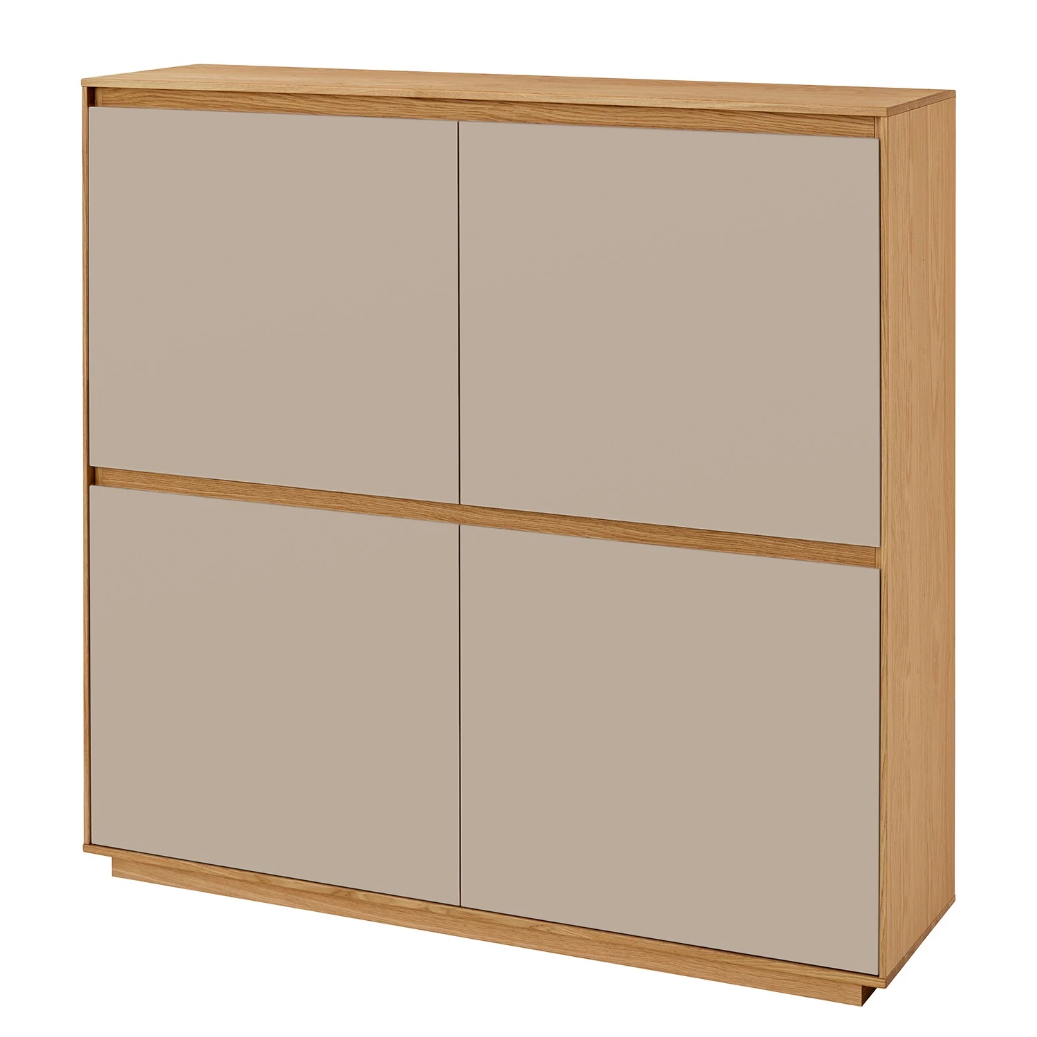 Voss Meuble à chaussures V100 I - Partiellement en chêne massif - Taupe 1 Voss Meuble à chaussures V100 I - Partiellement en chêne massif - Taupe