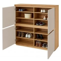 Voss Meuble à chaussures V100 I - Partiellement en chêne massif - Taupe 5 Voss Meuble à chaussures V100 I - Partiellement en chêne massif - Taupe -Commodes Soldes 1000357393 220614 030 DETAILS P000000001000357393