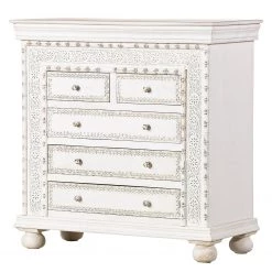 Ridgevalley Commode Missoula - Manguier massif - Blanc vintage