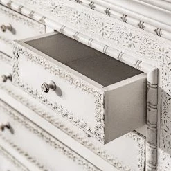 Ridgevalley Commode Missoula - Manguier massif - Blanc vintage -Commodes Soldes 1000359912 220624 032 DETAILS P000000001000359912