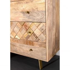 Naturoo Commode Yearby - Manguier massif - Manguier / Doré -Commodes Soldes 1000359925 220713 030 DETAILS P000000001000359925