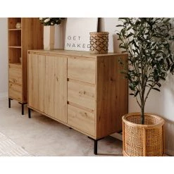 Loftscape Buffet Brochet II - Imitation chêne / Noir -Commodes Soldes 1000363050 220704 021 MOOD DETAILS P000000001000363050 mood