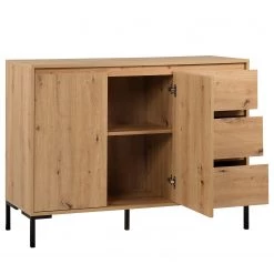 Loftscape Buffet Brochet II - Imitation chêne / Noir -Commodes Soldes 1000363050 220704 031 DETAILS P000000001000363050