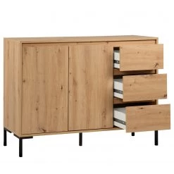 Loftscape Buffet Brochet II - Imitation chêne / Noir -Commodes Soldes 1000363050 220704 033 DETAILS P000000001000363050