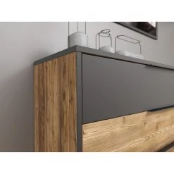 Loftscape Commode Huy - Imitation pin des Alpes / Noir -Commodes Soldes 1000363079 220819 070 DETAILS P000000001000363079