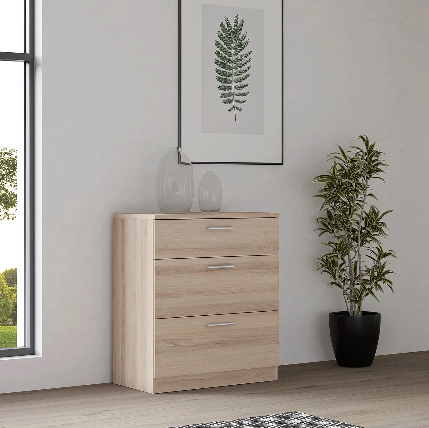 Loftscape Commode Almelo - Imitation chêne clair - Largeur : 75 cm 2 Loftscape Commode Almelo - Imitation chêne clair - Largeur : 75 cm – Image 2