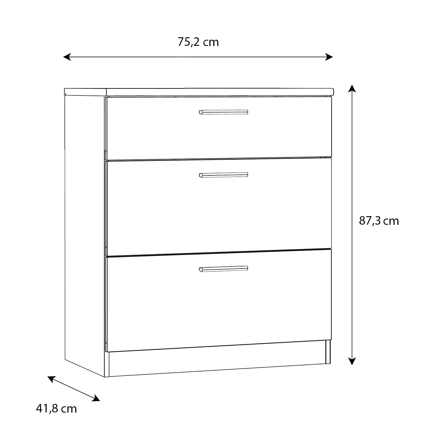 Loftscape Commode Almelo - Imitation chêne clair - Largeur : 75 cm 5 Loftscape Commode Almelo - Imitation chêne clair - Largeur : 75 cm – Image 5