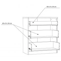 Loftscape Commode Almelo - Imitation chêne clair - Largeur : 75 cm 11 Loftscape Commode Almelo - Imitation chêne clair - Largeur : 75 cm -Commodes Soldes 1000363815 220803 501 SKETCH DETAILS P000000001000363815 sketch