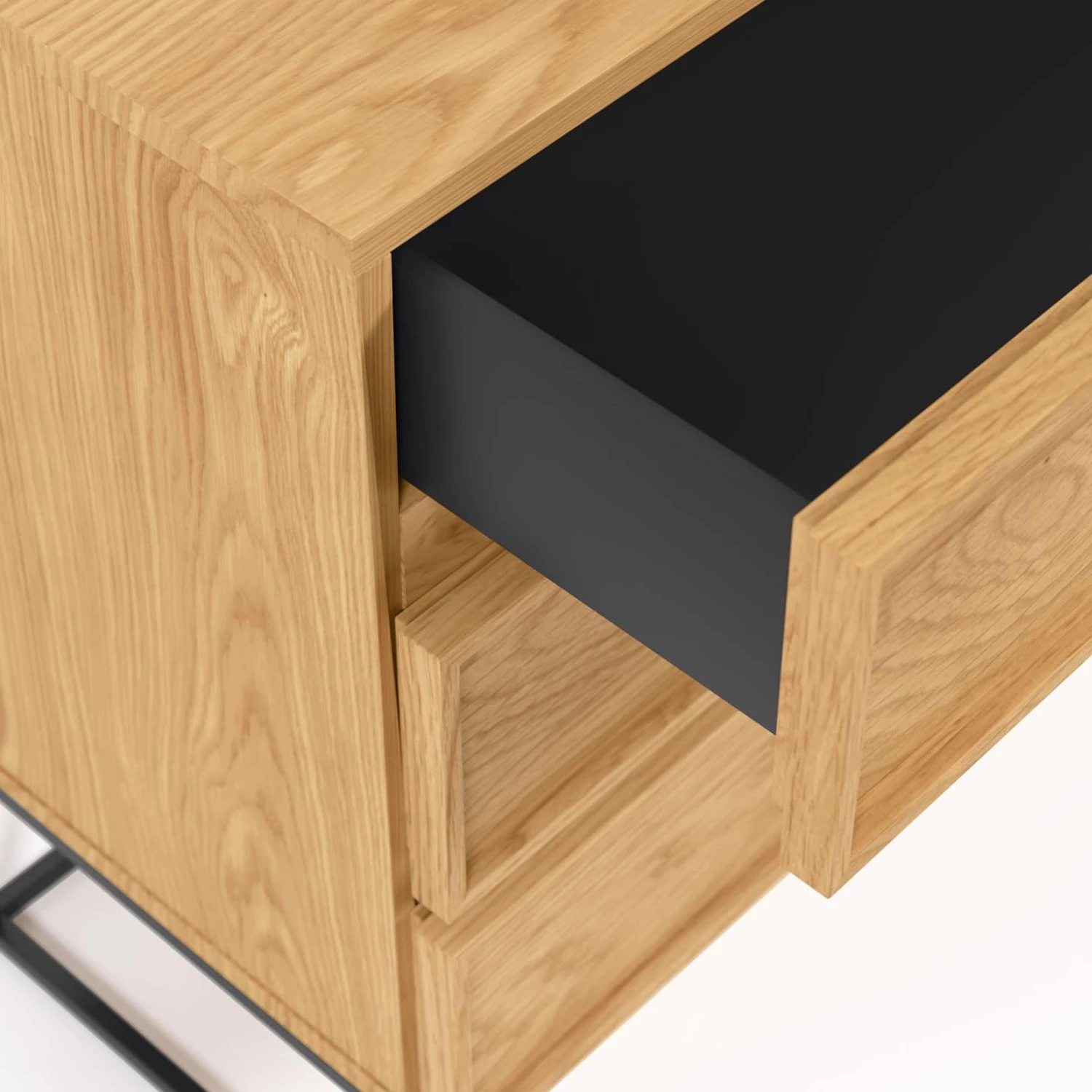 Red Living Commode Tabora I - Placage en bois véritable - Chêne 6 Red Living Commode Tabora I - Placage en bois véritable - Chêne – Image 6