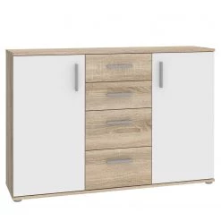 Loftscape Buffet Kiltealy II - Blanc / Imitation chĂȘne Sonoma