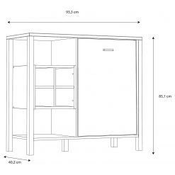 Red Living Buffet Kasala II - Imitation chêne Riviera / Noir 14 Red Living Buffet Kasala II - Imitation chêne Riviera / Noir -Commodes Soldes 1000364877 220722 500 SKETCH DETAILS P000000001000364877 sketch