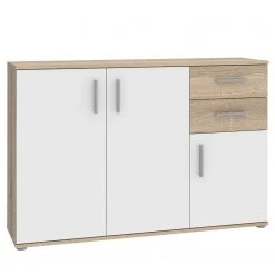 Loftscape Buffet Kiltealy III - Blanc / Imitation chĂȘne Sonoma