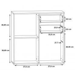 Loftscape Buffet Kiltealy I - Blanc / Imitation chêne Sonoma -Commodes Soldes 1000364882 220722 501 SKETCH DETAILS P000000001000364882 sketch