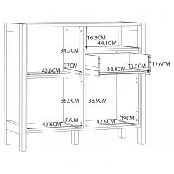 Loftscape Buffet Thurles I - Imitation chêne Sonoma / Blanc -Commodes Soldes 1000364904 220722 501 SKETCH DETAILS P000000001000364904 sketch