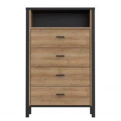 Red Living Buffet Kasala III - Imitation chêne Riviera / Noir -Commodes Soldes 1000364907 220722 030 DETAILS P000000001000364907