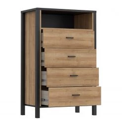 Red Living Buffet Kasala III - Imitation chêne Riviera / Noir -Commodes Soldes 1000364907 220722 031 DETAILS P000000001000364907