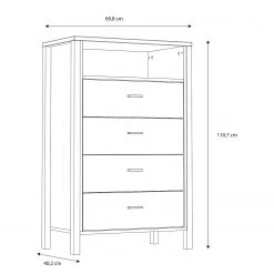 Red Living Buffet Kasala III - Imitation chêne Riviera / Noir -Commodes Soldes 1000364907 220722 500 SKETCH DETAILS P000000001000364907 sketch