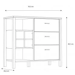 Red Living Buffet Kasala I - Imitation chêne Riviera / Noir -Commodes Soldes 1000364913 220722 500 SKETCH DETAILS P000000001000364913 sketch