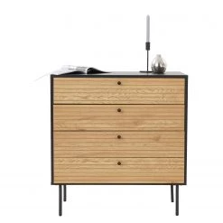 Butlers Commode MODERNIST - Placage chêne / Aluminium - Noir / Naturel 12 Butlers Commode MODERNIST - Placage chêne / Aluminium - Noir / Naturel -Commodes Soldes 1000365695 220728 040 DETAILS P000000001000365695