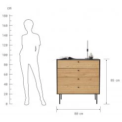 Butlers Commode MODERNIST - Placage chêne / Aluminium - Noir / Naturel 17 Butlers Commode MODERNIST - Placage chêne / Aluminium - Noir / Naturel -Commodes Soldes 1000365695 220728 500 SKETCH DETAILS P000000001000365695 sketch