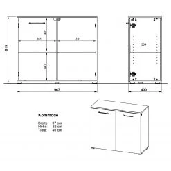 Germania Buffet Campo I - Verre - Blanc -Commodes Soldes 1000366027 220809 500 SKETCH DETAILS P000000001000366027 sketch