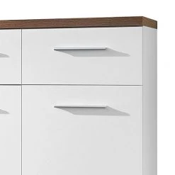 Germania Commode d'entrée Texture - Blanc / Imitation chêne de Sonoma -Commodes Soldes garderobenkommode texture weiss sonoma eiche dekor 301688