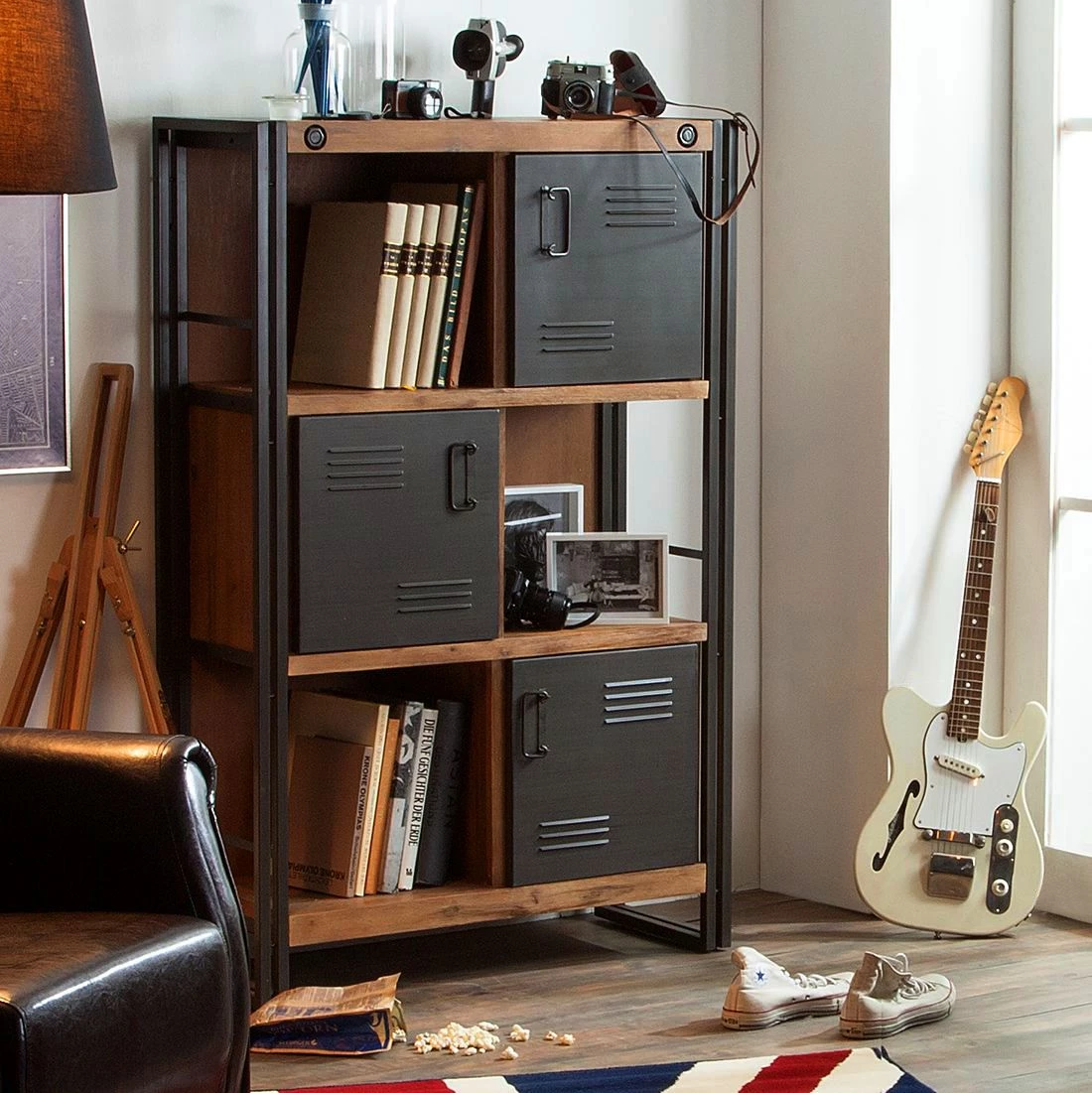 Ars manufacti Commode haute Manchester - Acacia massif / Métal 5 Ars manufacti Commode haute Manchester - Acacia massif / Métal – Image 5