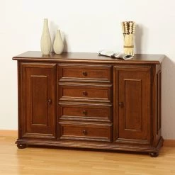 Montreux Commande Arabella - Tulipier partiellement massif - Teinté et verni à l'ancienne -Commodes Soldes kommode arabella tulpenbaum teilmassiv antik gebeizt lackiert 1429590