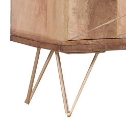 Ars manufacti Commode Argallo II - Manguier massif / Métal - Manguier / Doré -Commodes Soldes kommode argallo ii mango massiv metall mango gold 4419580