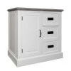 Maison Belfort Commode Nasinu IV - Partiellement en paulownia massif - Blanc / Gris ancien