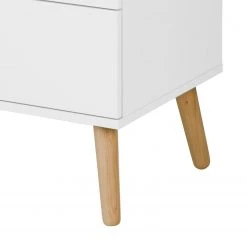 Tenzo Commode Dot II - Partiellement en chêne massif -Commodes Soldes kommode dot ii eiche teilmassiv weiss 5007936