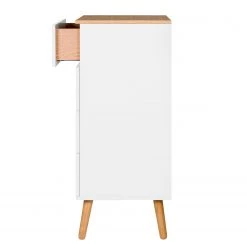 Tenzo Commode Dot II - Partiellement en chêne massif -Commodes Soldes kommode dot ii eiche teilmassiv weiss 5147828