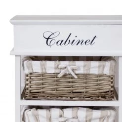 Maison Belfort Buffet Elven IV - Paulownia massif - Blanc / Marron -Commodes Soldes kommode elven iv paulownia massiv weiss 4347408