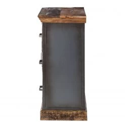 Ars manufacti Buffet Hunter I - Manguier massif / Métal - Manguier / Gris bleu -Commodes Soldes kommode hunter i mango massiv metall mango blaugrau 4414440