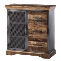 Ars manufacti Buffet Hunter I - Manguier massif / Métal - Manguier / Gris bleu